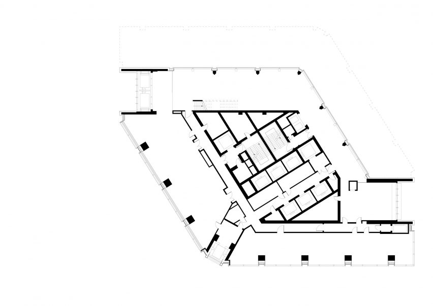 46th floor plan of Varso Tower