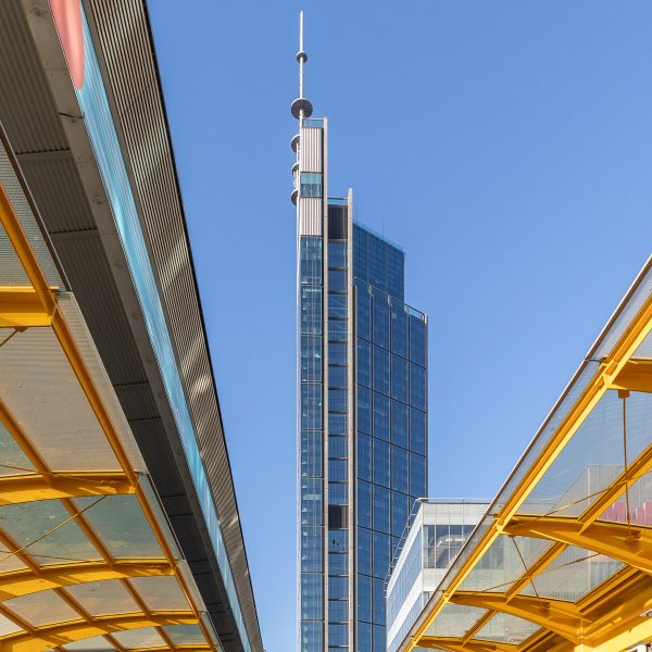 Image of Varso Tower extending into the sky