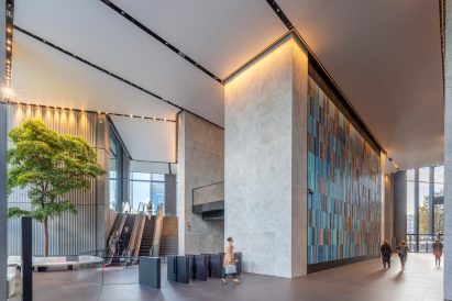 Interior image of the lobby area at Varso Tower