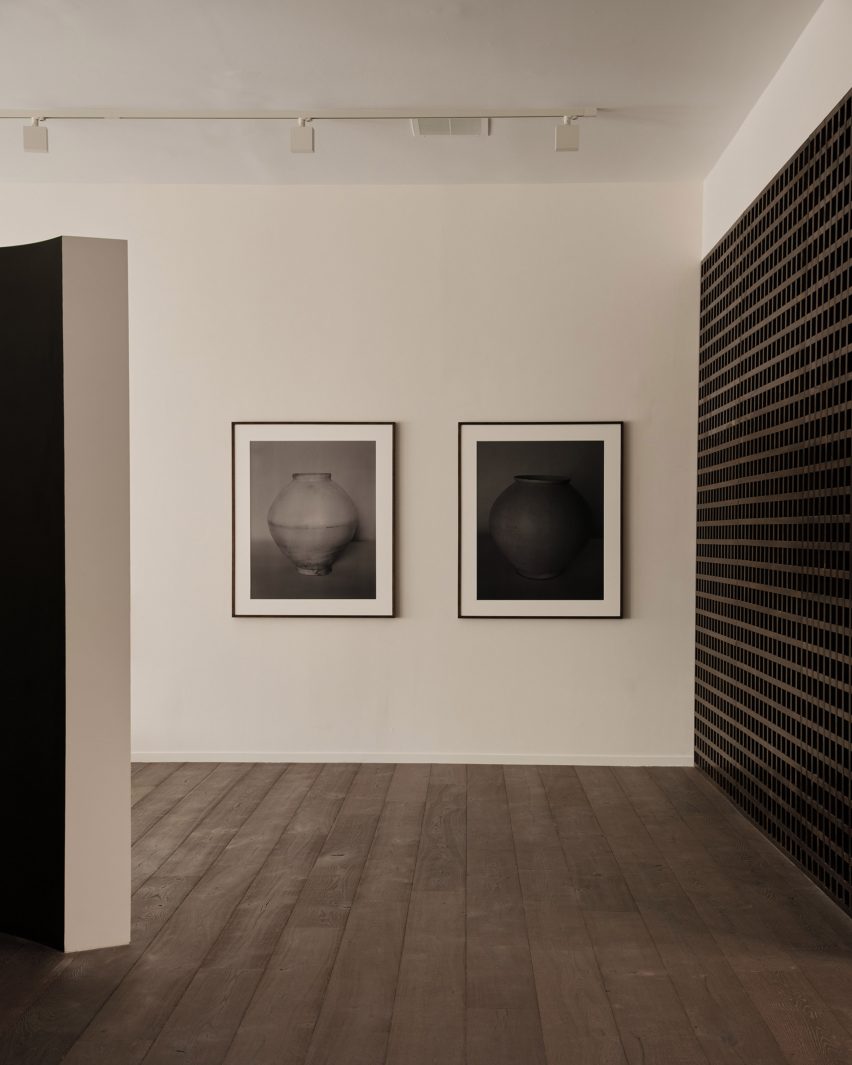 Paintings hung on walls