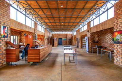 Interior image of a space at Learning + Sports Center