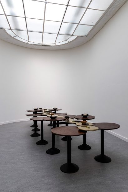 Tables designed by Mae-ling Lokko for Z33 exhibition