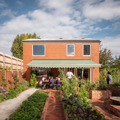 View of The Hackney School of Food from the garden
