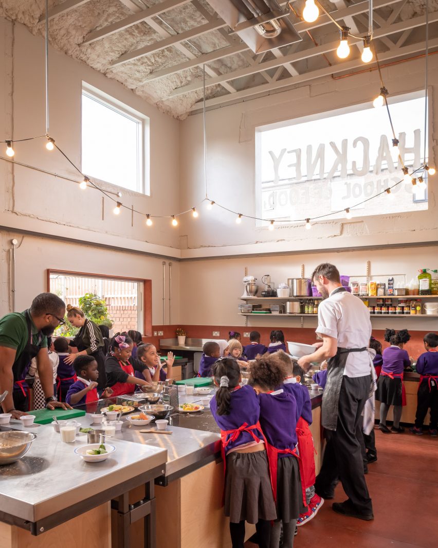 Interior of The Hackney School of Food by Surman Weston