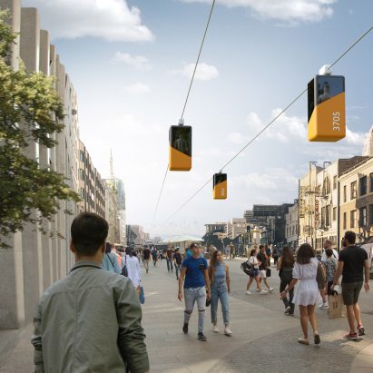 Halfgrid cable car transport network by Half Company