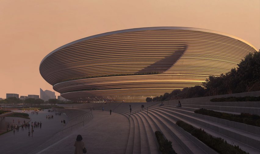 Hangzhou international sports centre by Zaha Hadid Architects