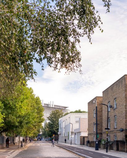 Exterior image of the street facing elevation of Edith Neville Primary School