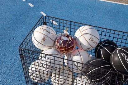 Basketballs and bottle