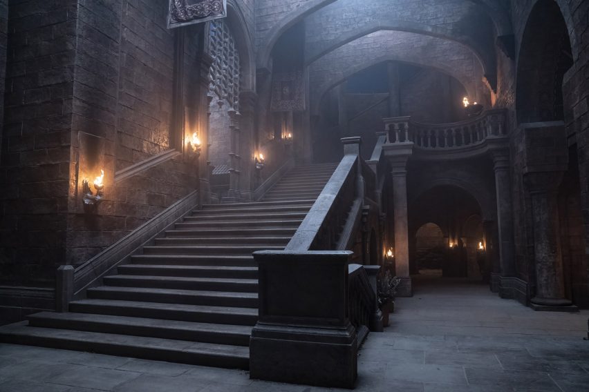 A large staircase in House of the Dragon