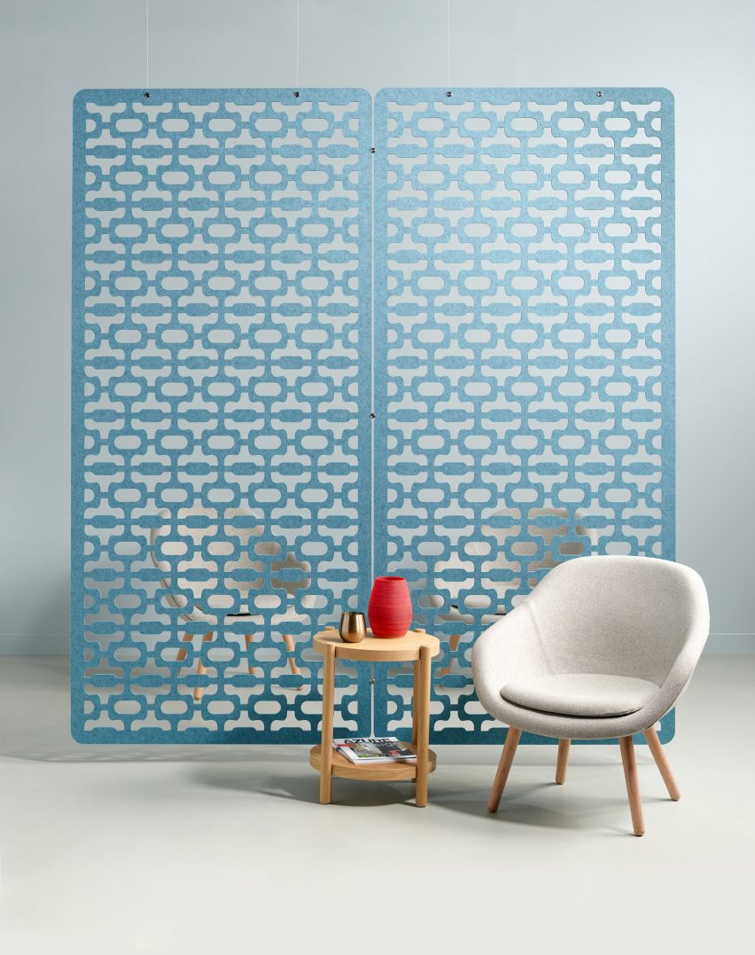 Hush screen by 3form in Breeze Blocks pattern