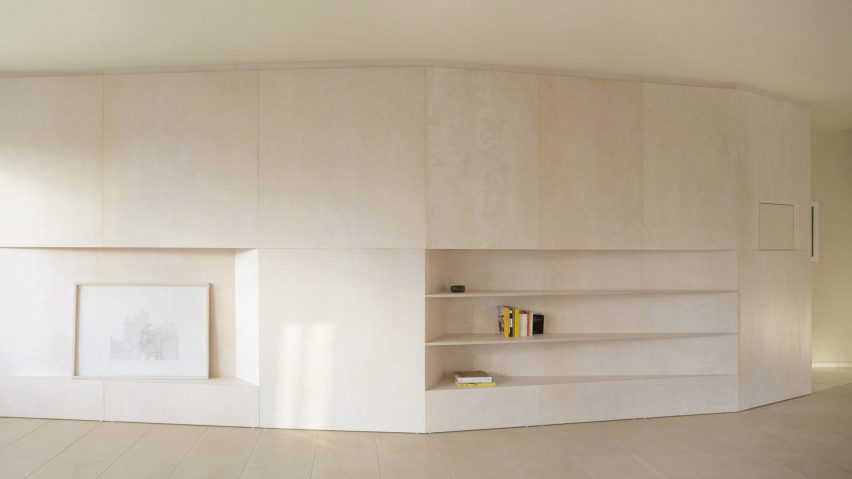 Living room inside Iceberg apartment by Laila Architecture