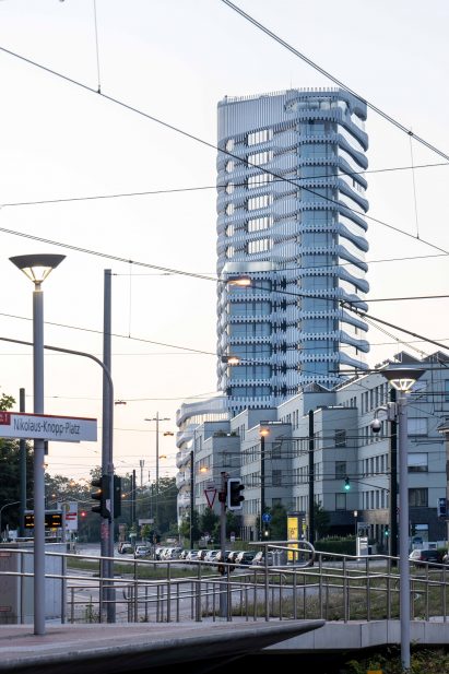 Exterior of RKM 740 Tower on the German skyline