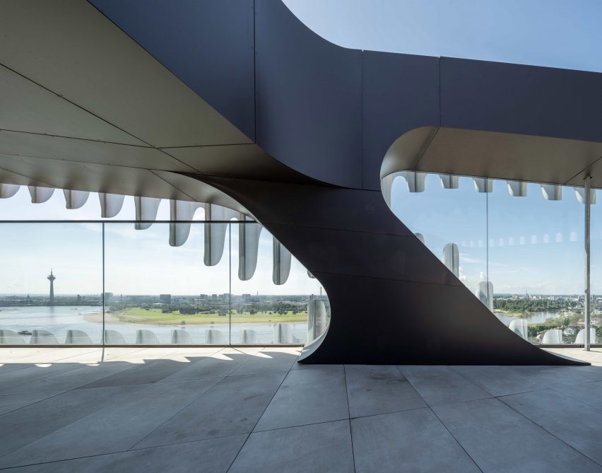 J Mayer H wraps RKM 740 Tower in wavy metal cladding