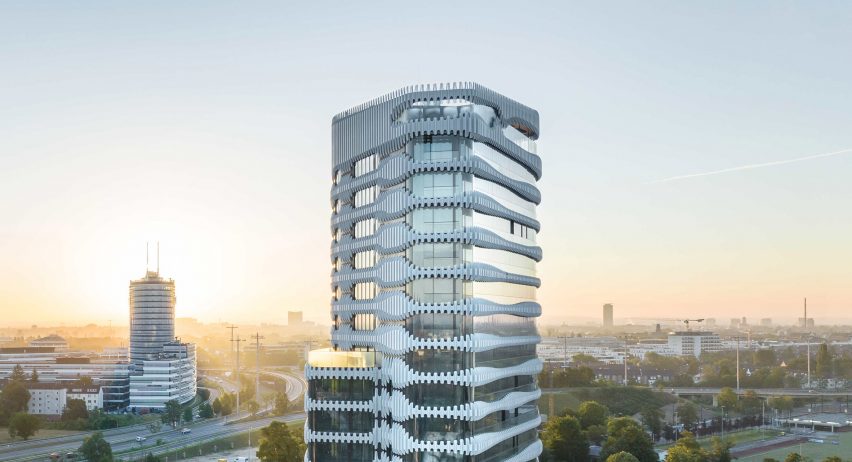 J Mayer H wraps RKM 740 Tower in wavy metal cladding