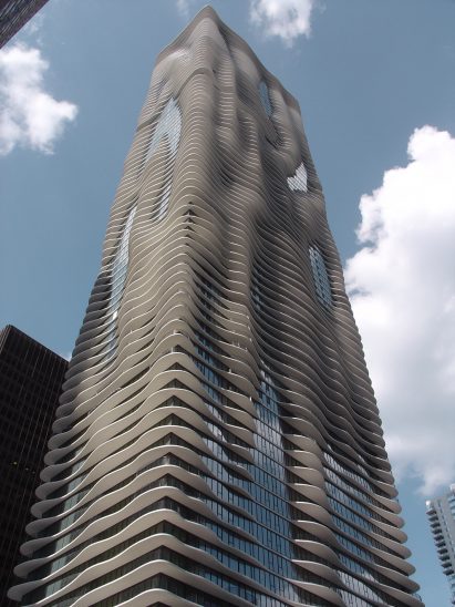View up to Aqua Tower