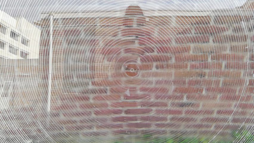 Photo of the lens on the Solar Metal Smelter