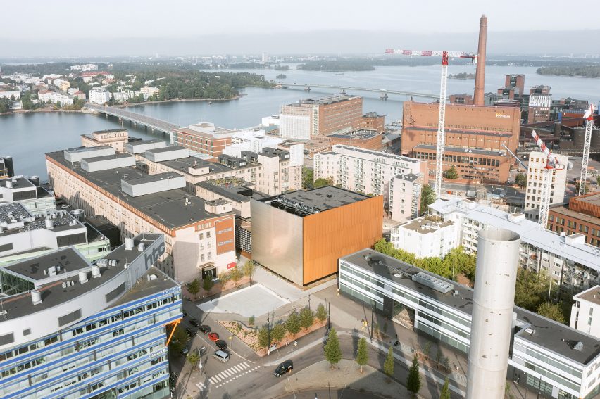 Aerial view of Dance House in Helsinki by JKMM and ILO architects