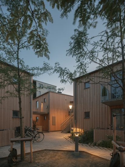 Exterior image of Hygrometern from an interior courtyard