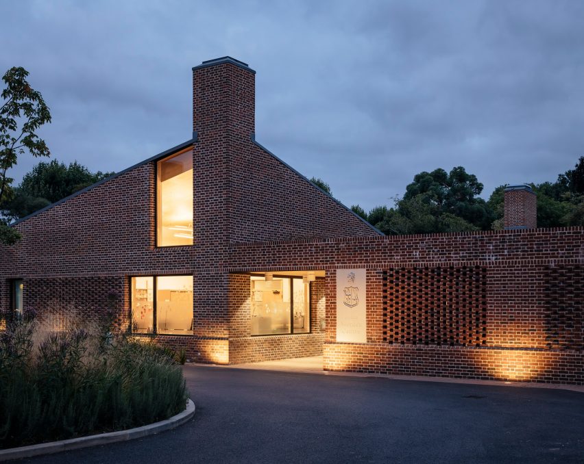 Night view of John Morden Centre by Mae Architects