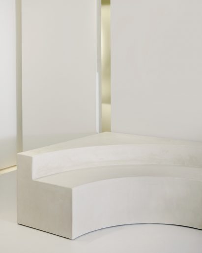 Beige sculptural seating