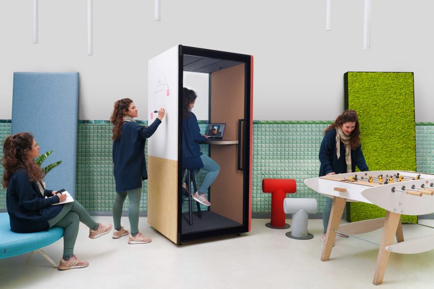 Kameleon Office Booth by Askia Furniture in workplace