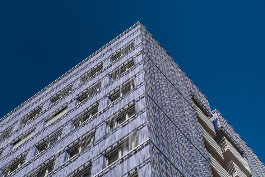 Kriskadecor outdoor cladding system on the Kley student residence in Montpellier, France