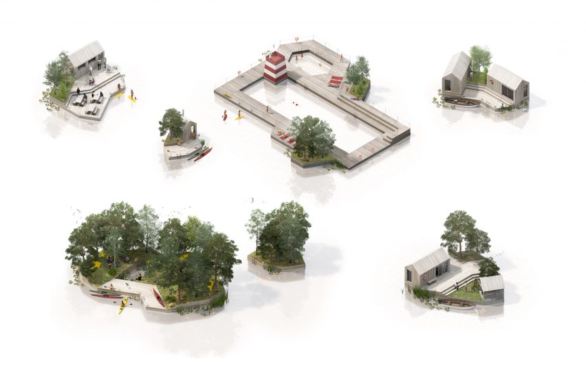 Floating buildings from Land on Water by MAST