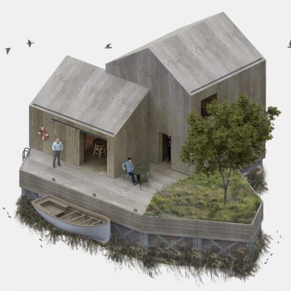 MAST's flat-pack system for floating homes