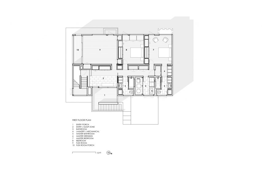 First floor plan Lido Beach House 2