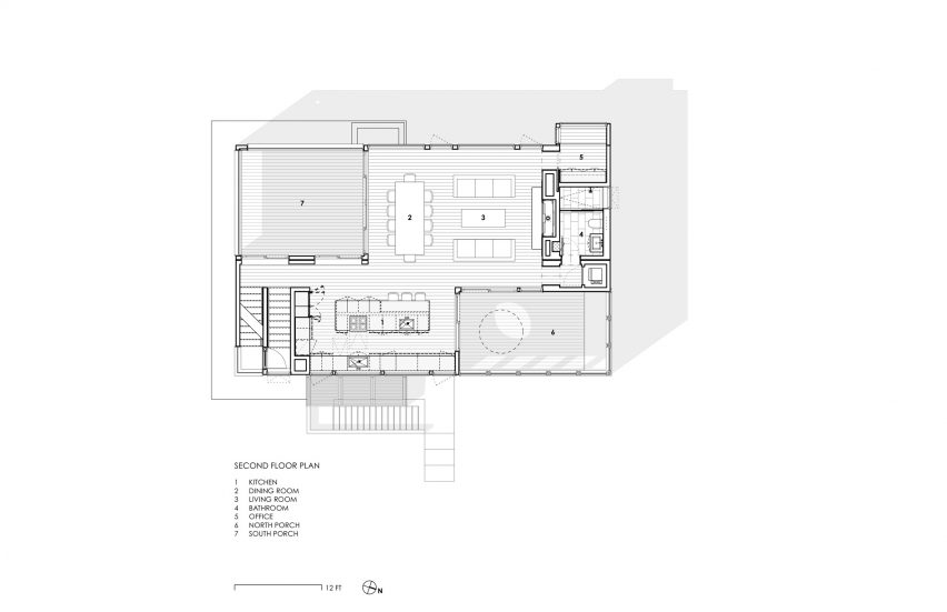 Second floor plan Lido Beach House 2