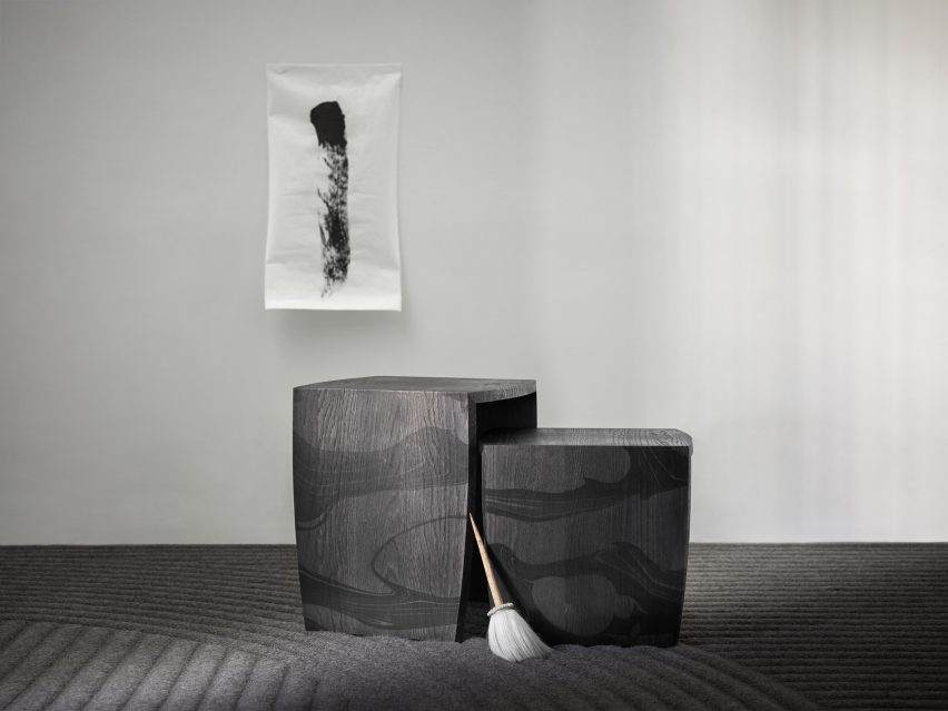 Marbled wood furniture by Ringvide