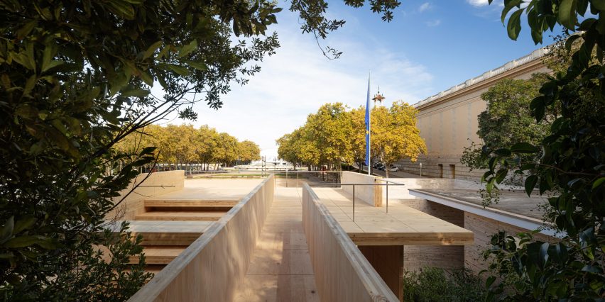 Mass is More installation transforms Mies van der Rohe's Barcelona Pavilion