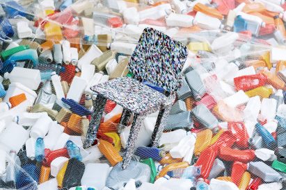 Chair by Max Lamb at Nothing is Possible exhibition by Potato Head and OMA
