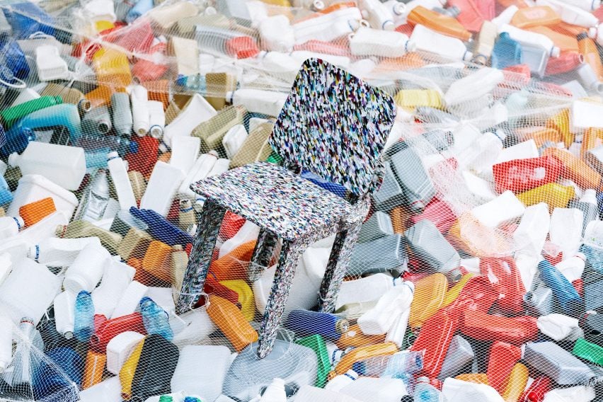 Chair by Max Lamb at Nothing is Possible exhibition by Potato Head and OMA