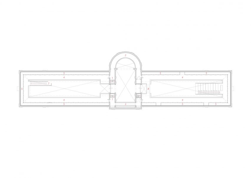 Second floor plan of Groote Museum