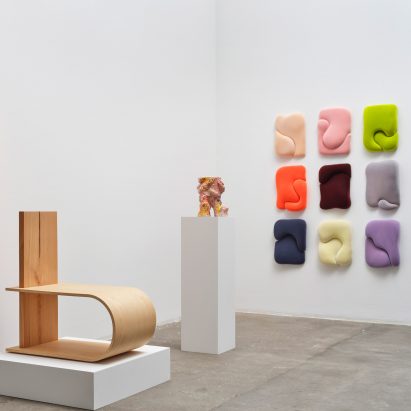 Objects on display on a wall