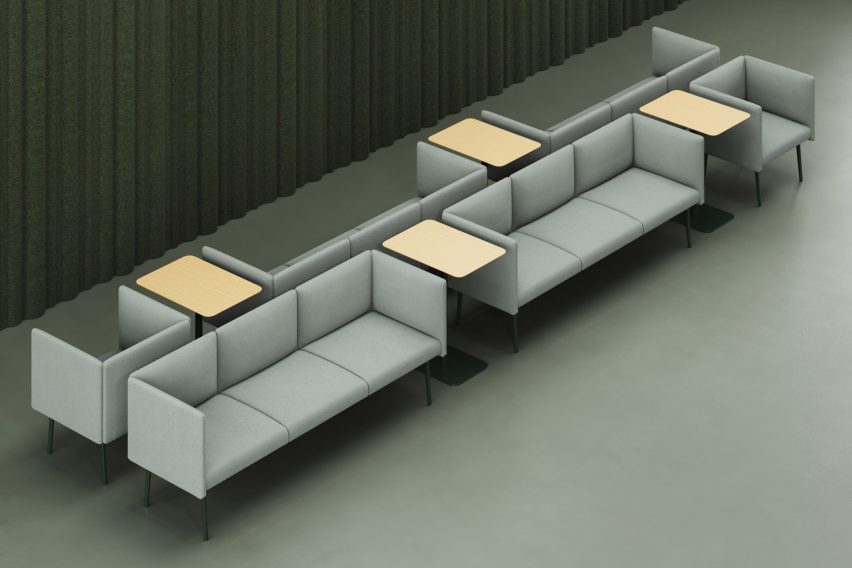 Aerial view of seating from Mino Sofa Series