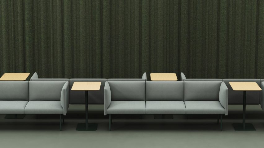 Aerial view of seating from Mino Sofa Series