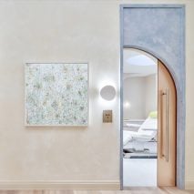 Modern Age wellness studio with 3form resin interiors