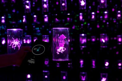 A photograph of a digital specimen in a jar
