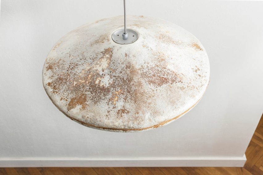 An aerial view of a pendant lampshade