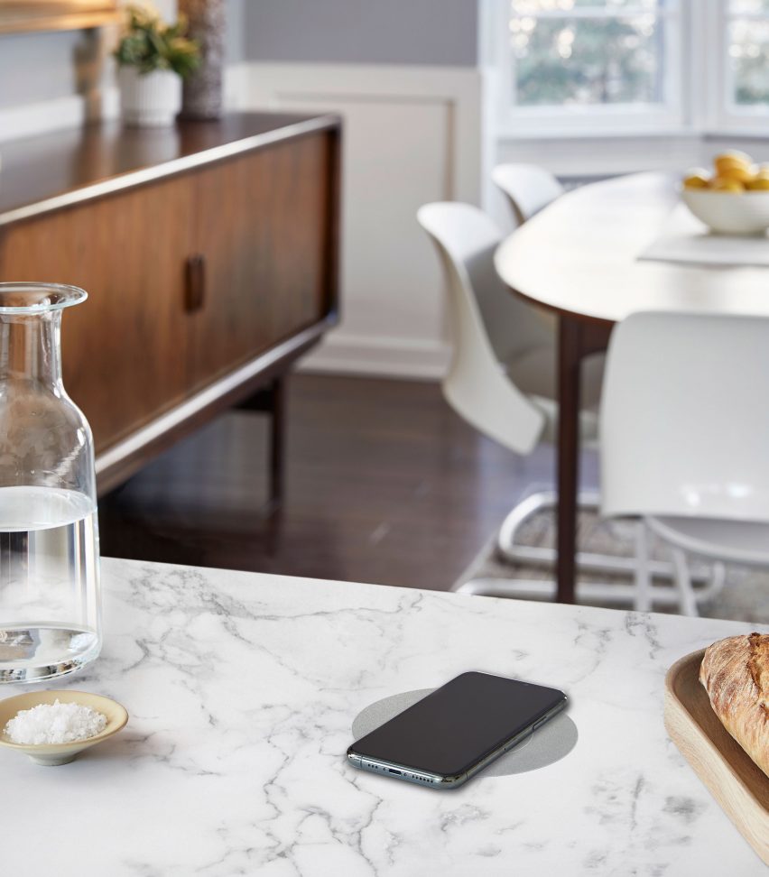 A Neatcharge device on a kitchen counter