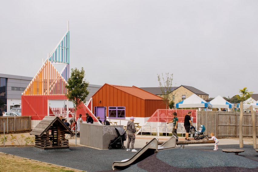 View of Walk-Up Avenue from the playpark