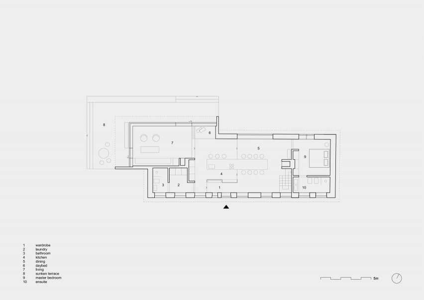 Ground floor plan, Nieby Crofters Cottage by Jan Henrik Jansen and Marshall Blecher