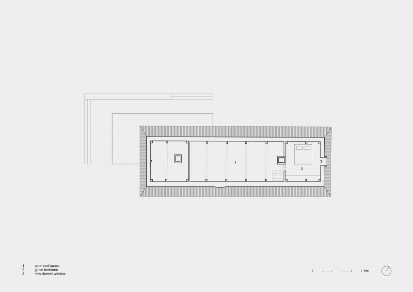 First floor plan, Nieby Crofters Cottage by Jan Henrik Jansen and Marshall Blecher