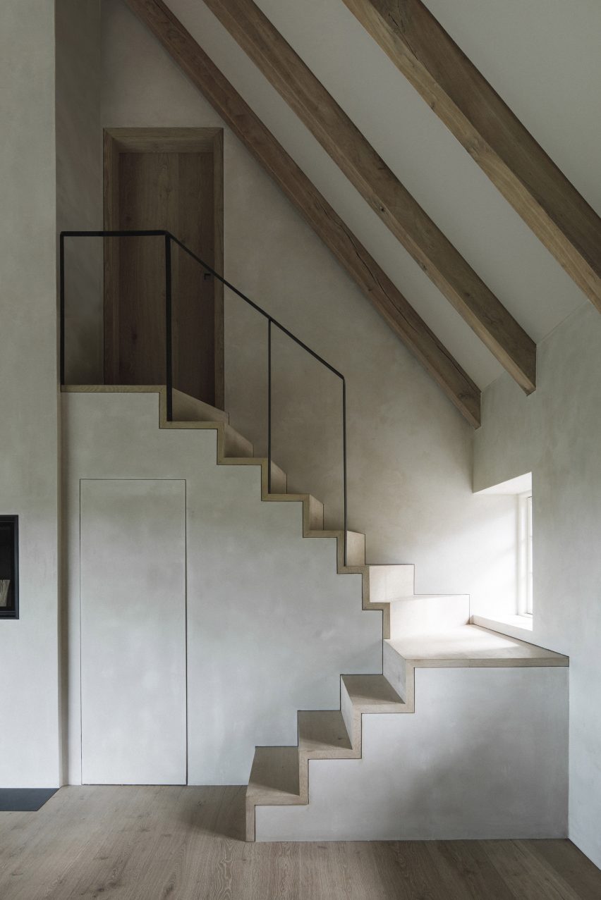 Staircase in Nieby Crofters Cottage by Jan Henrik Jansen and Marshall Blecher