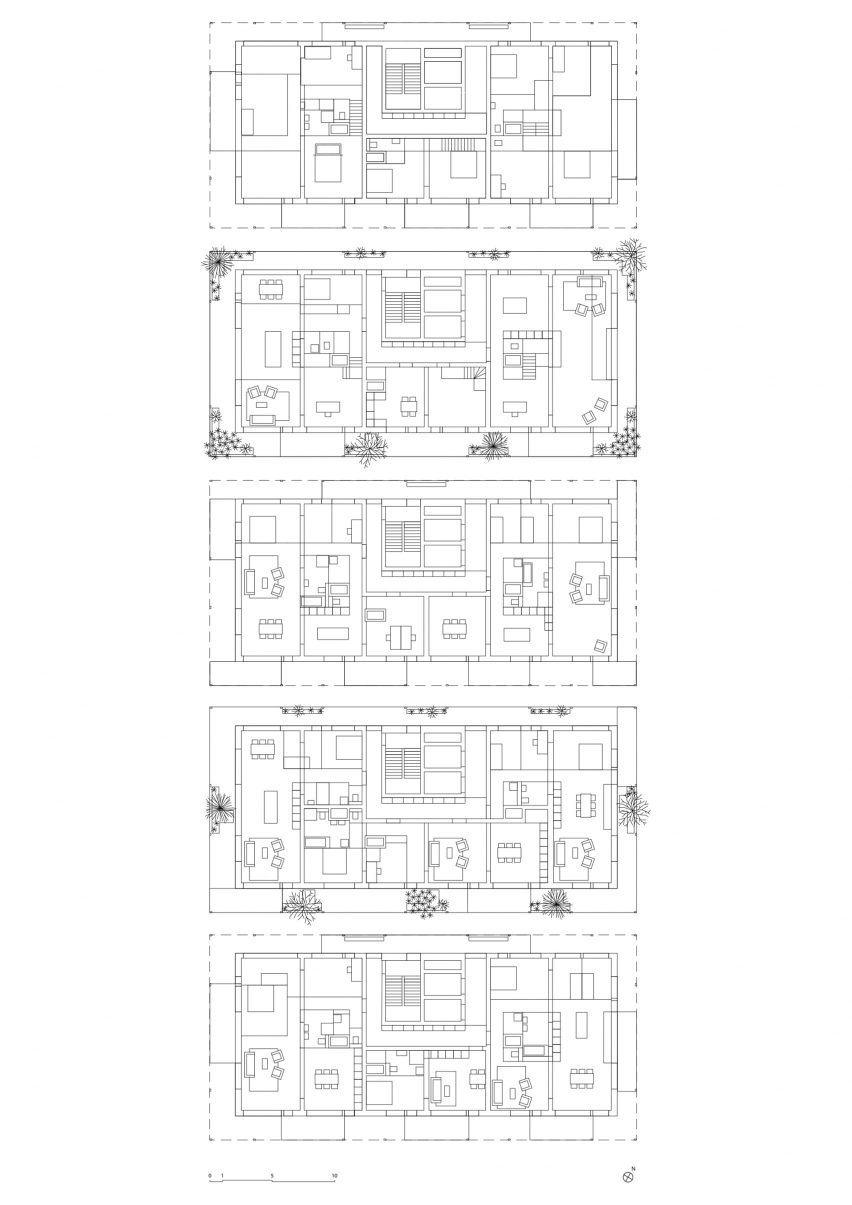 Plans of Stories by Olaf Gipser Architects