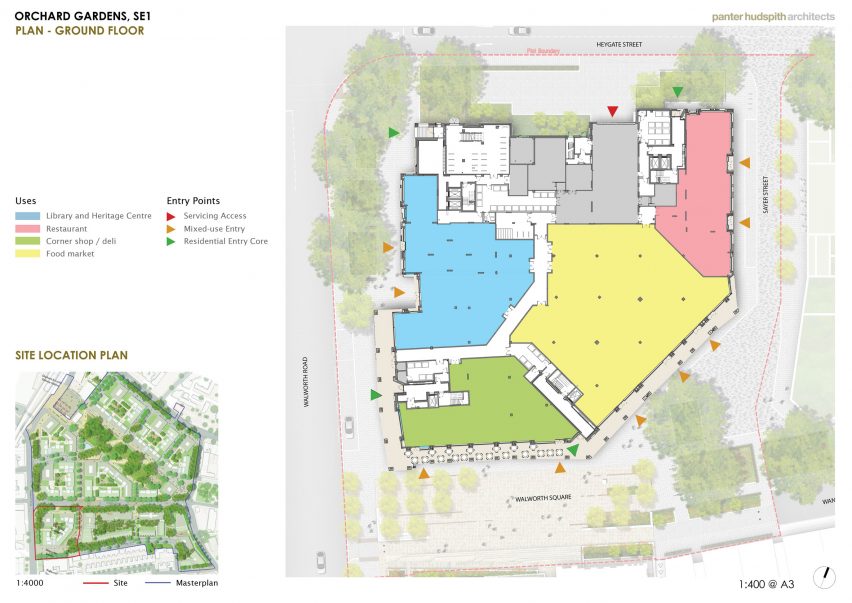 Orchard Gardens Panter Hudspith Architects plans