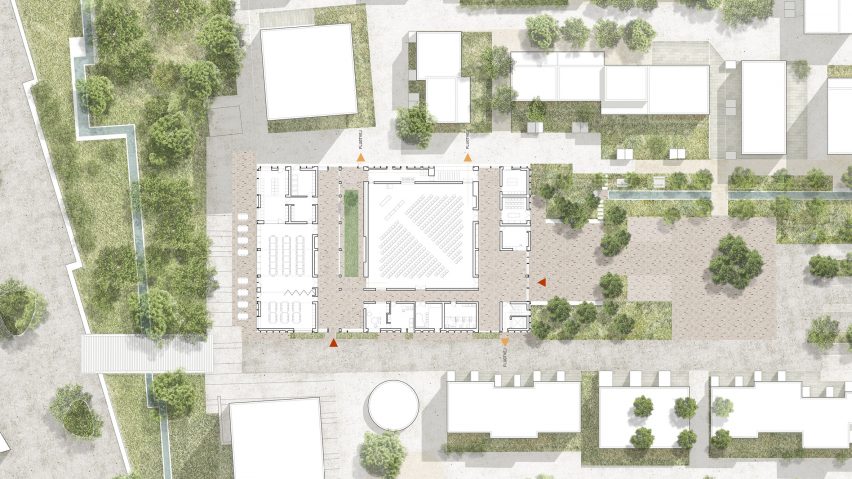 Plan for Ørestad Church by Henning Larsen