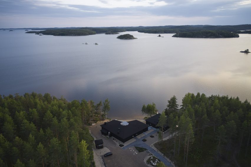 Aerial view of Pistohiekka Resort in Finland by Studio Puisto